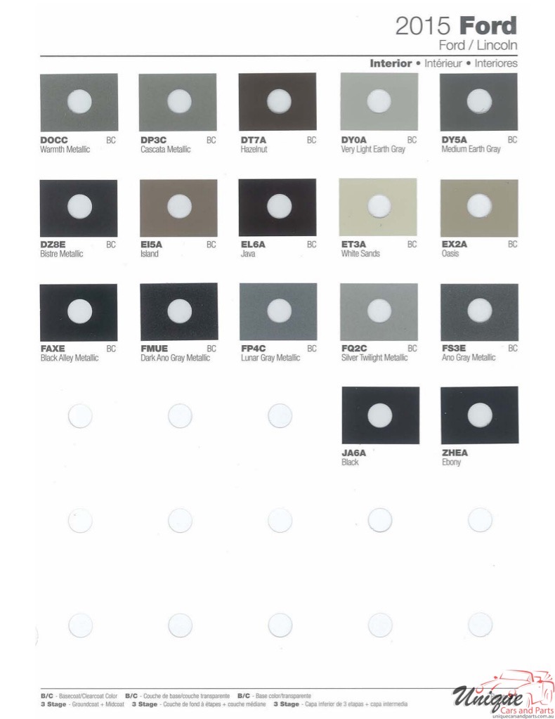 2015 Ford Paint Charts Sherwin-Williams 5